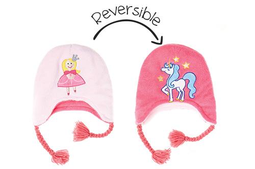 Flapjack Reversible Kids & Baby Winter Hat - Princess/Unicorn