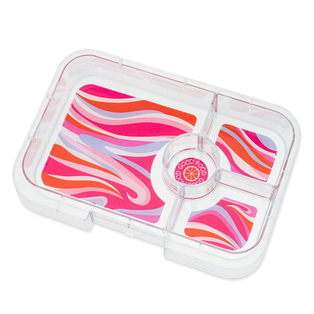 Yumbox Tapas 4 Compartment Largest Bento Box - Antibes Blue & Groovy