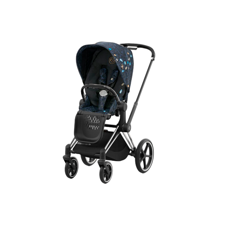 Cybex Priam4 - Chrome Black Frame with Jewels of Nature Seat
