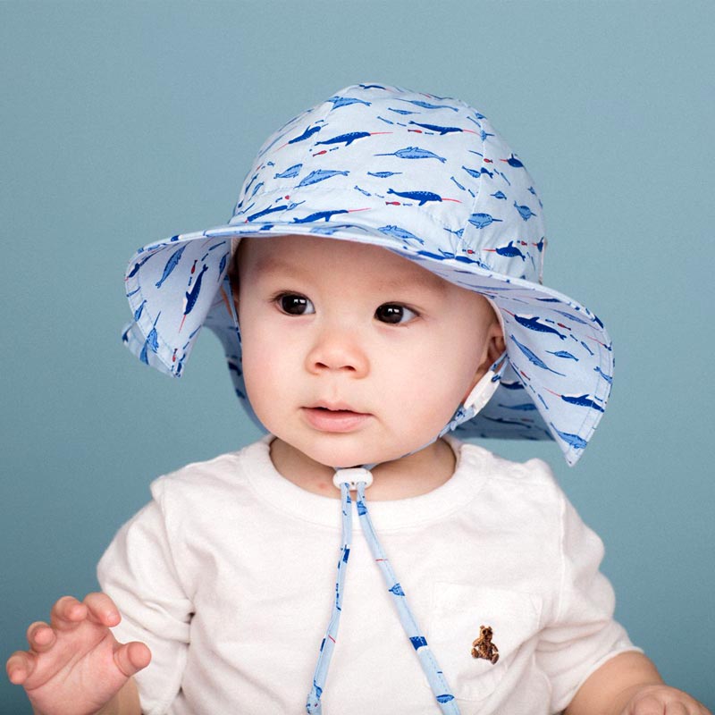 Kids’ Gro-With-Me® Cotton Floppy Hat | Narwhale
