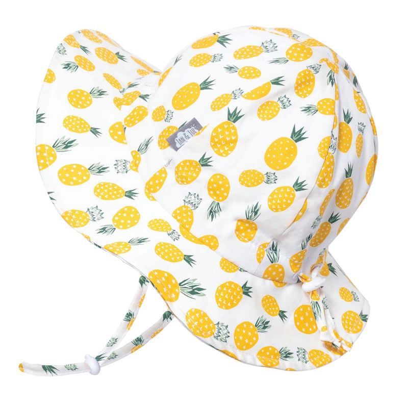 Kids’ Gro-With-Me® Cotton Floppy Sun Hat | Yellow Pineapple