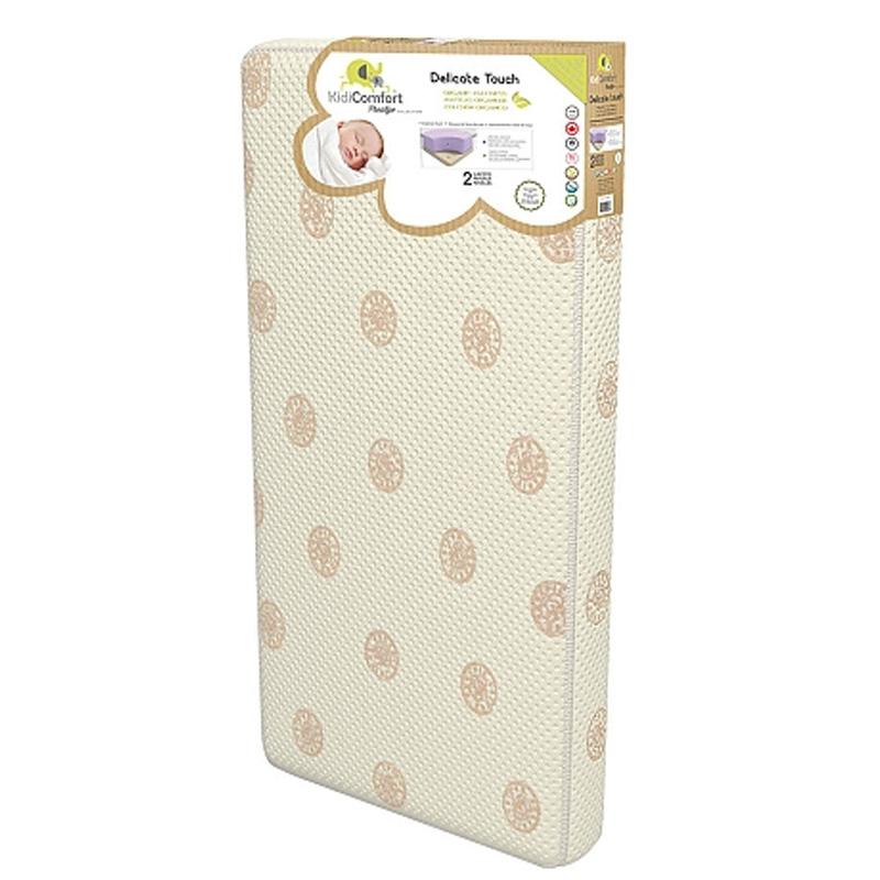 Kidicomfort Crib Mattress Delicate Touch Organic Cotton Soybean Foam 2 Layers ST-08842