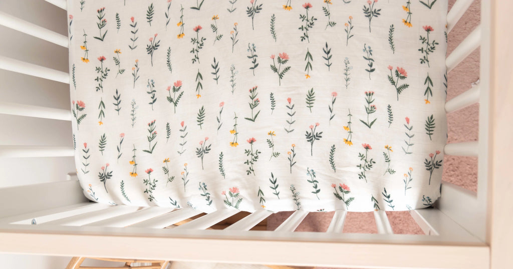 Lil North Co.Muslin Crib Sheet - Boho Wildflower