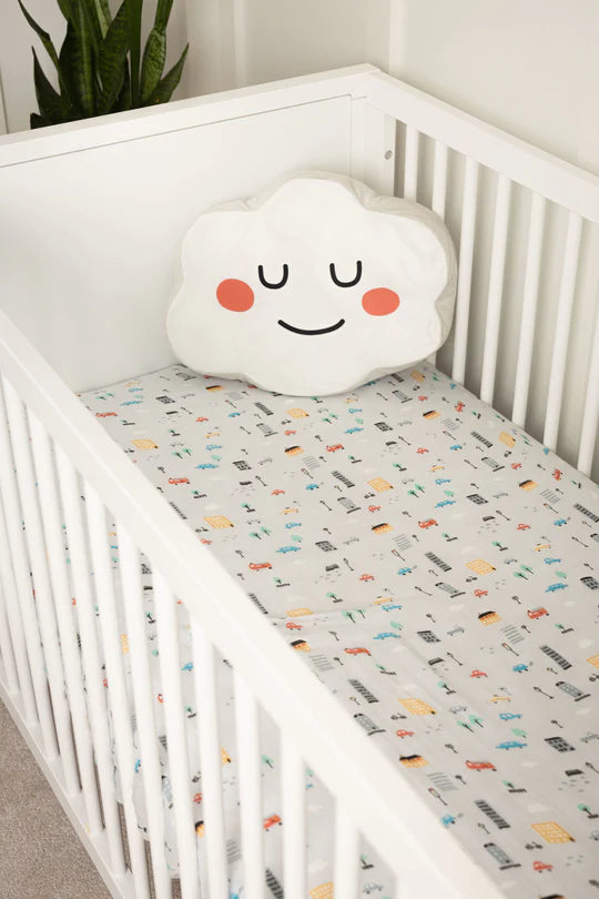 Lil North Co.Muslin Crib Sheet - City Cars