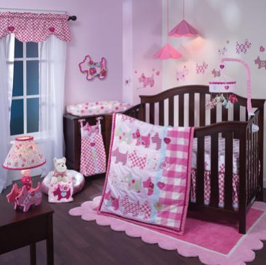 Lambs Ivy Puppy Tales 8pc Crib Bedding Set - CanaBee Baby
