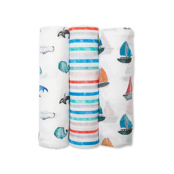 Lulujo Swaddle Bamboo Out at Sea LJ136