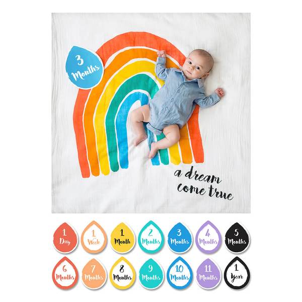 Lulujo Baby's 1st Year Blanket & Cards Set - A Dream Come True LJ585