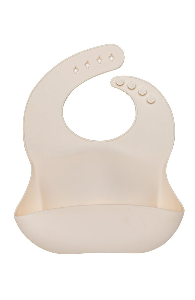 Loulou Lollipop Silicone Bib - Coconut Milk