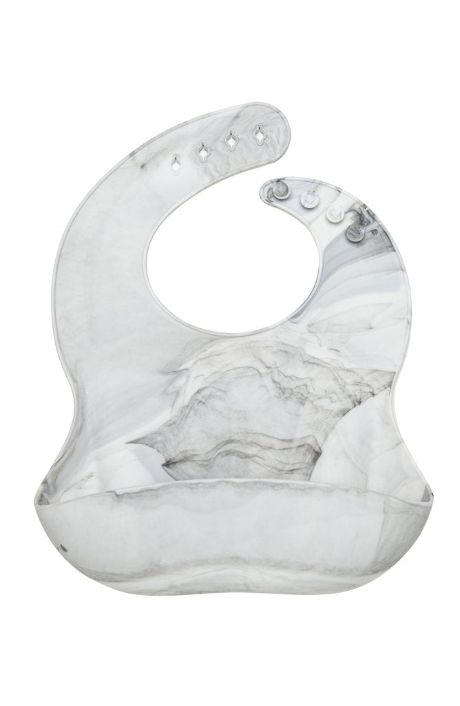 Loulou Lollipop Silicone Bib - Marble