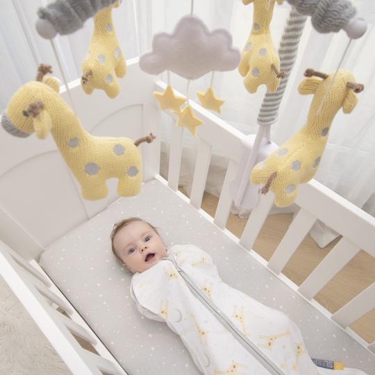 Living Textiles Knitted Musical Mobile - Noah Giraffe