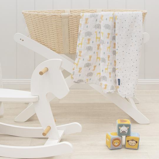 Living Textiles Muslin Stroller Blanket - Animal Parade 203276