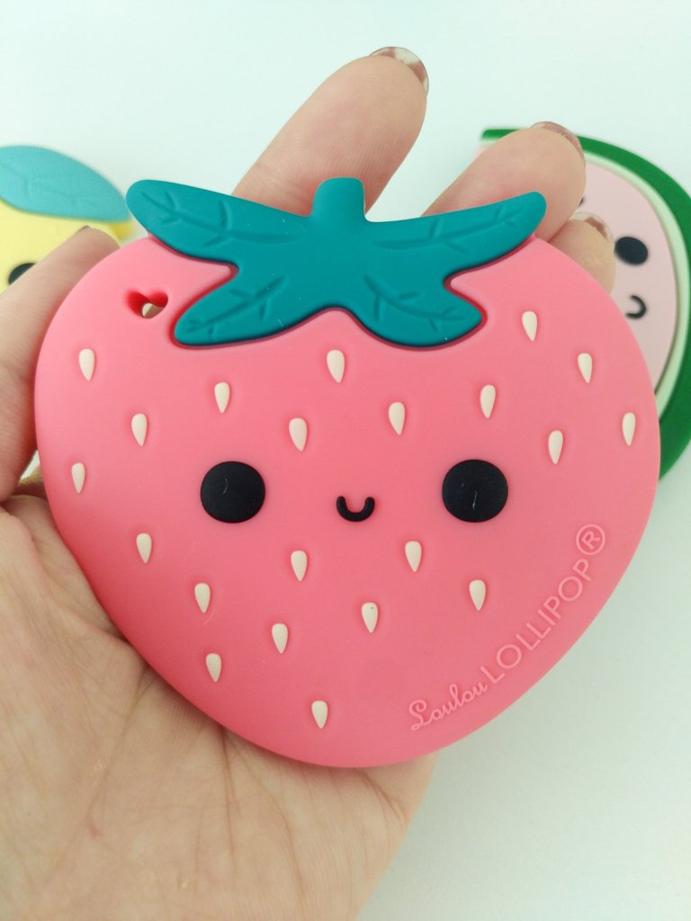 Loulou Lollipop Silicone Teether Set - Strawberry