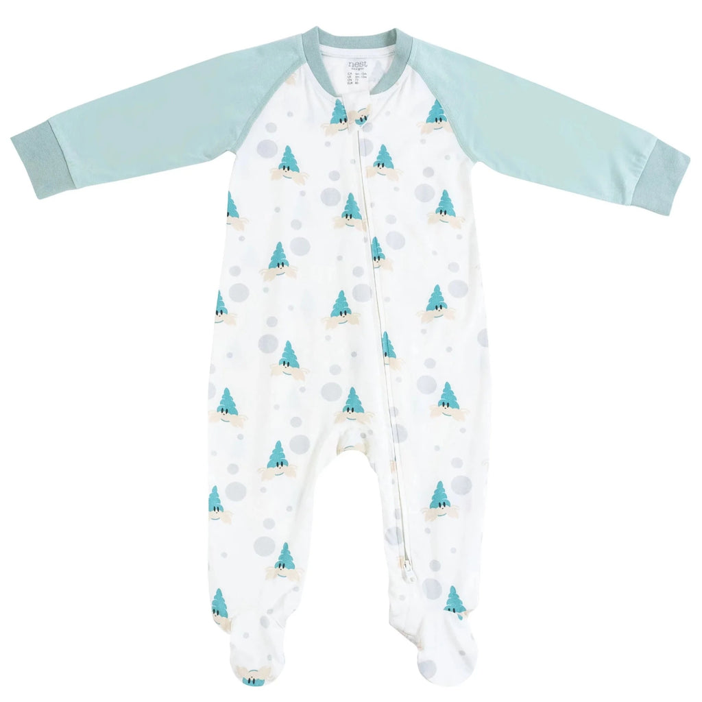 Nest Designs Bamboo Jersey One-Piece Zip Footed Sleeper - The Happy Hermit
