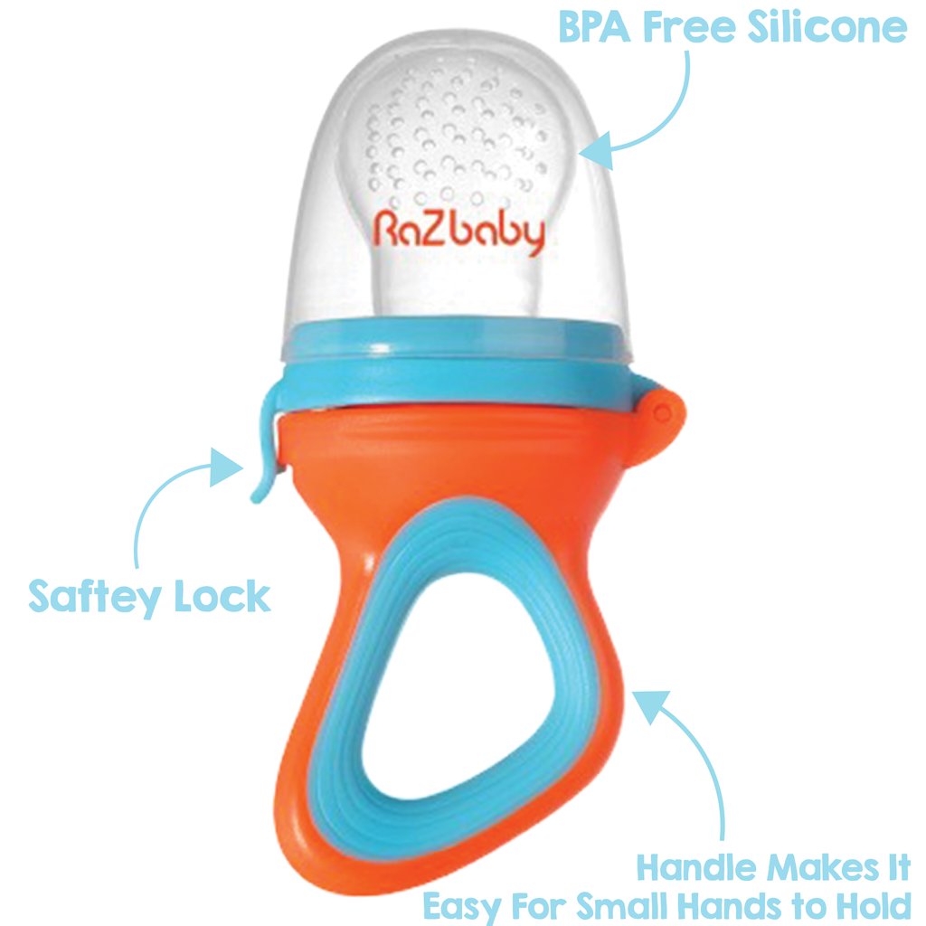 RazBaby Raz Berry Feeder - Blue/Qrange RB303