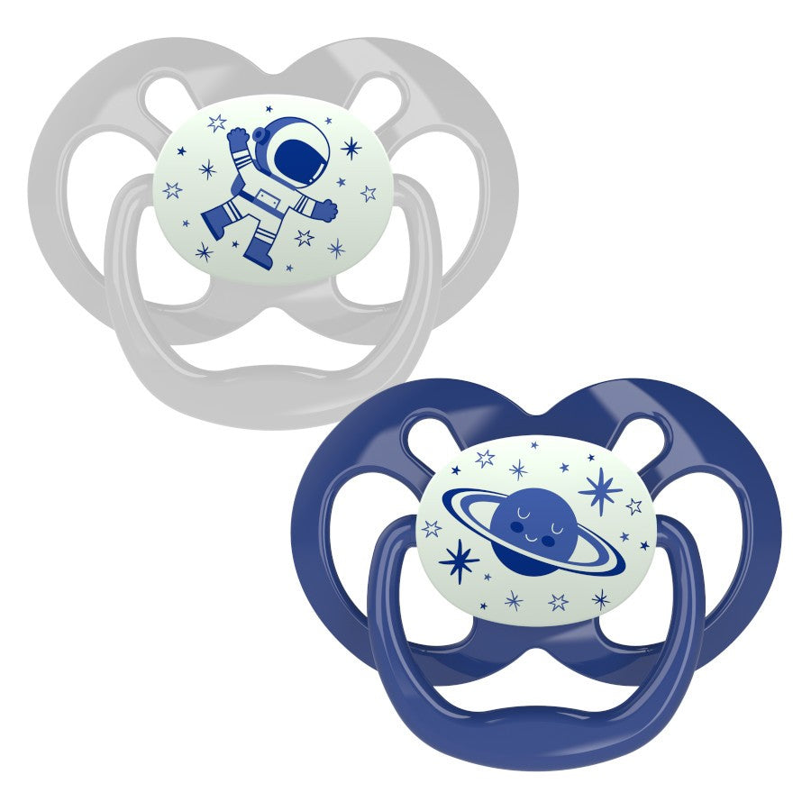 Dr. Brown's Glows in the Dark Pacifier 2pk 0-6m - Blue  PV12047-P4