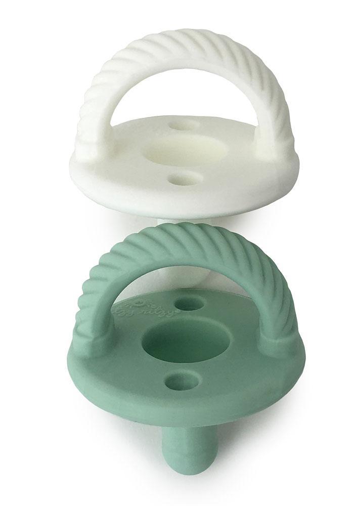 Itzy Ritzy Sweetie Soother 2pk - Green and White Cables