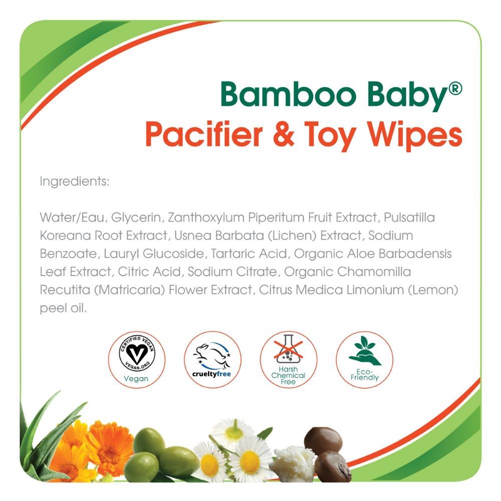 Aleva Bamboo Paci&Toy Wipes 30ct