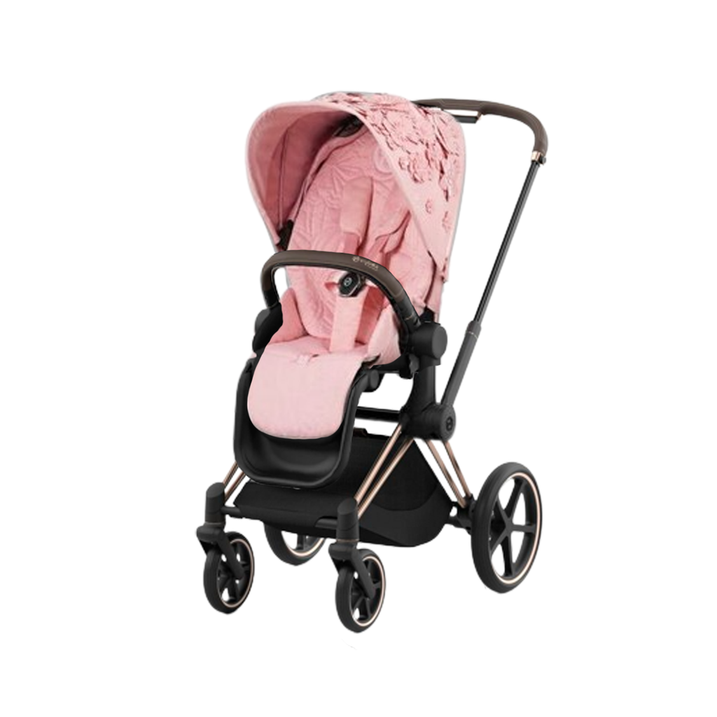 Cybex Priam4 - Rose Gold Frame with Simply Flowers Pink Seat
