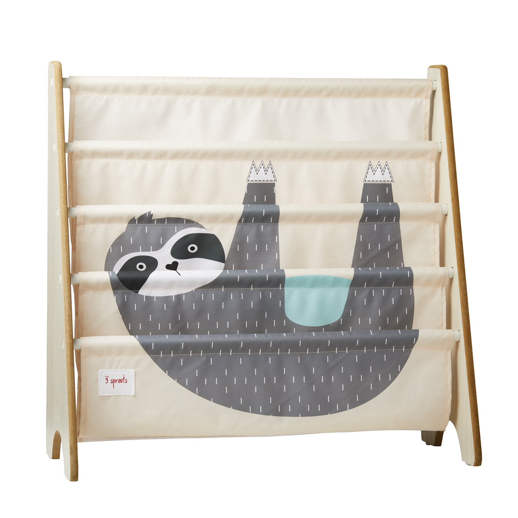 3 Sprouts Book Rack Sloth Gray