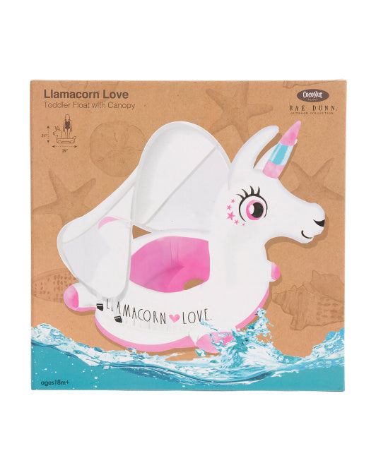 Coconut Float Toddler Float with Canopy - Llamacorn Love
