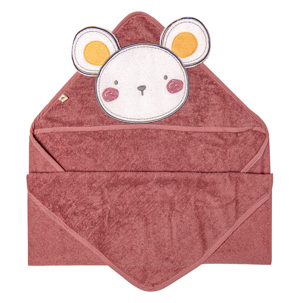 Perlim Pin Pin Hooded Towel - Mouse