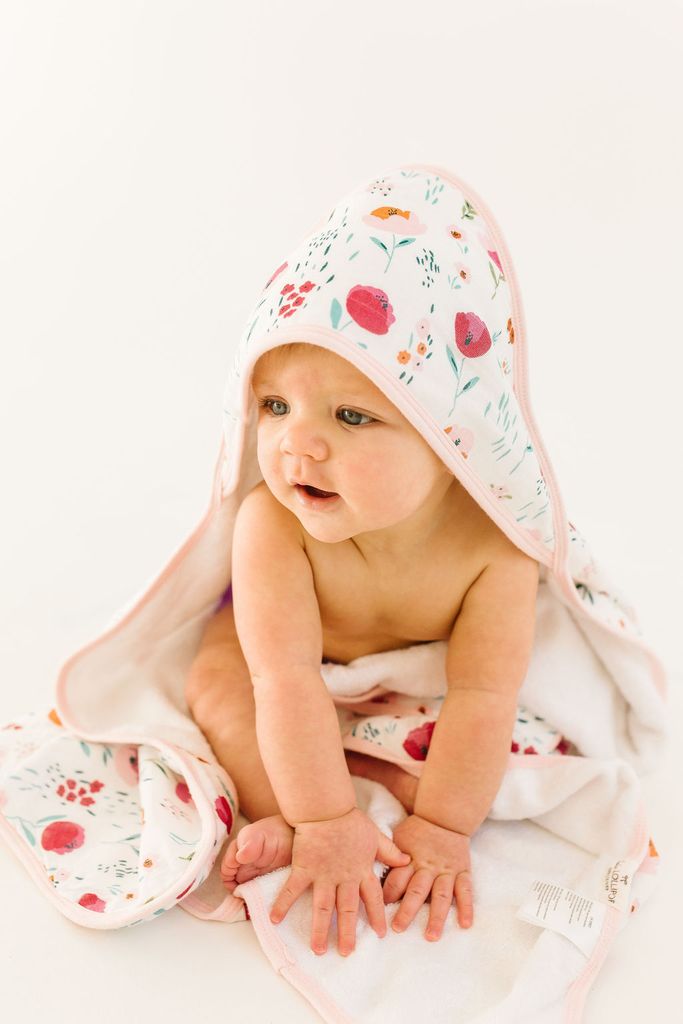 Loulou Lollipop Hooded Towel Set - Rosey Bloom