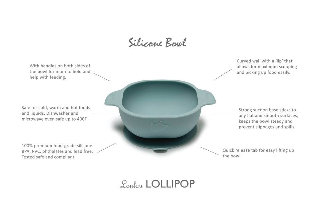 Loulou Lollipop Silicone Snack Bowl - Blue