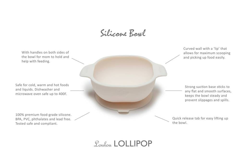 Loulou Lollipop Silicone Snack Bowl - Cream