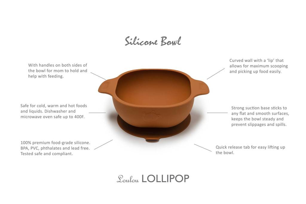 Loulou Lollipop Silicone Snack Bowl - Ginger Honey