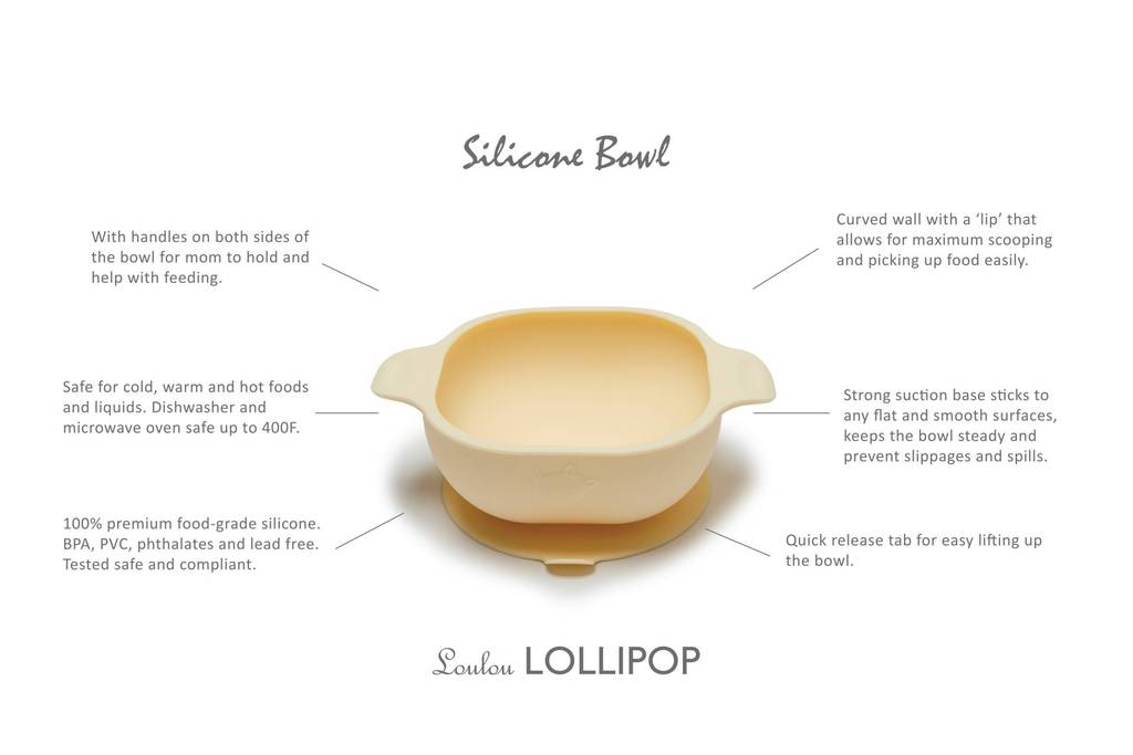 Loulou Lollipop Silicone Snack Bowl - Sunny Yellow