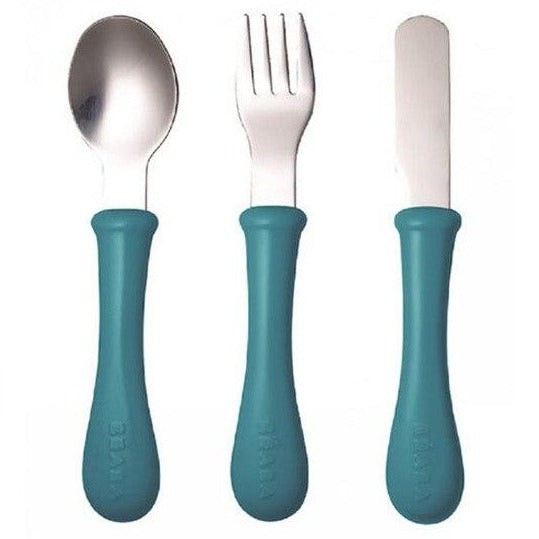 Beaba Stainless Steel Cutlery - Blue
