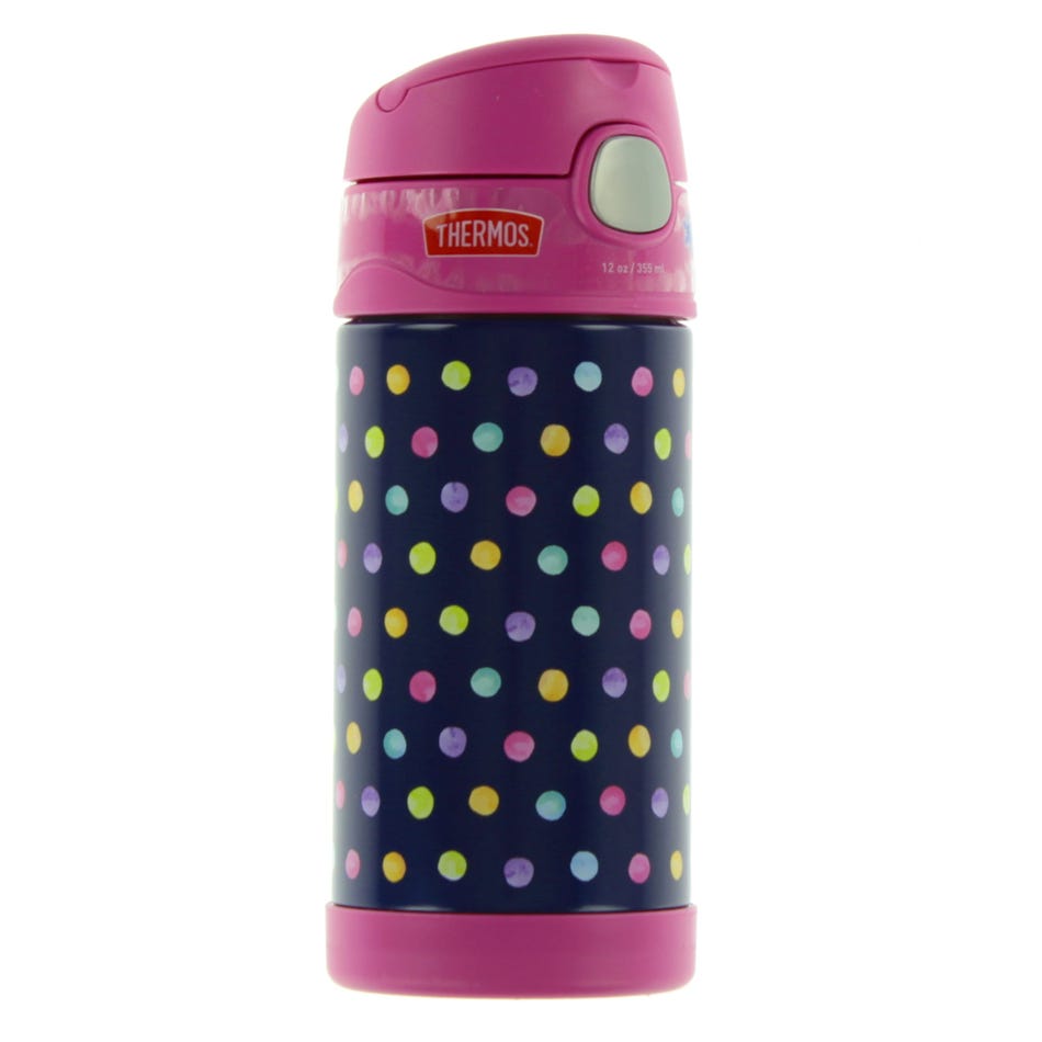 Thermos Funtainer Straw Bottle Dots