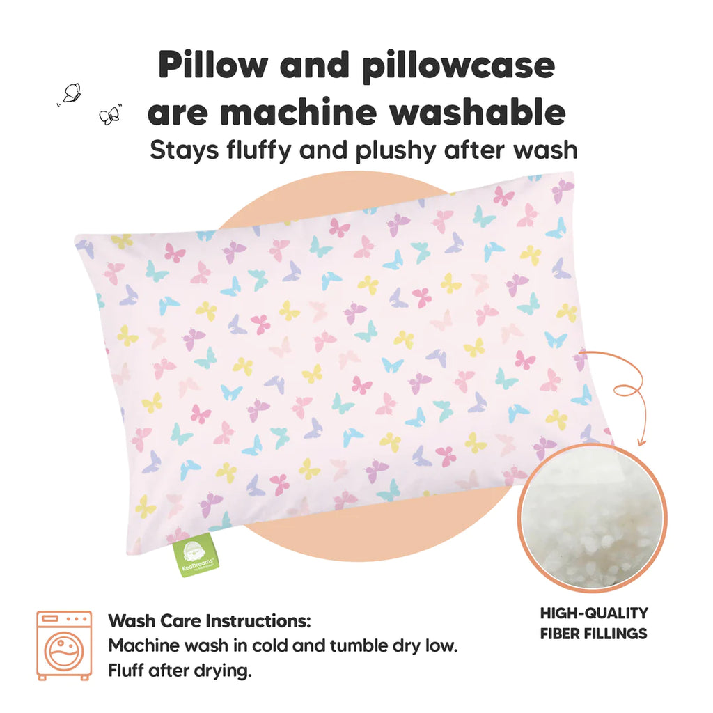 KeaBabies Toddler Pillow - Flutter