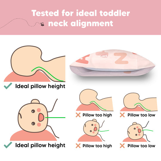 KeaBabies Toddler Pillow - KeaABC Sakura
