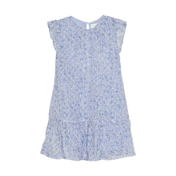 Creamie Dress Flower Dobby - Xenon Blue