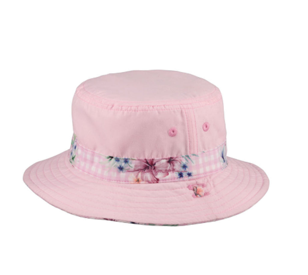 Millymook Baby Girl Reversible Bucket Hat - Juliet Pink