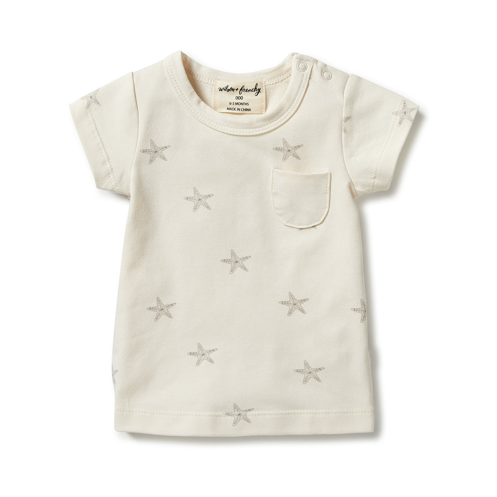 Wilson&Frenchy Organic Pocket Tee - Tiny Starfish