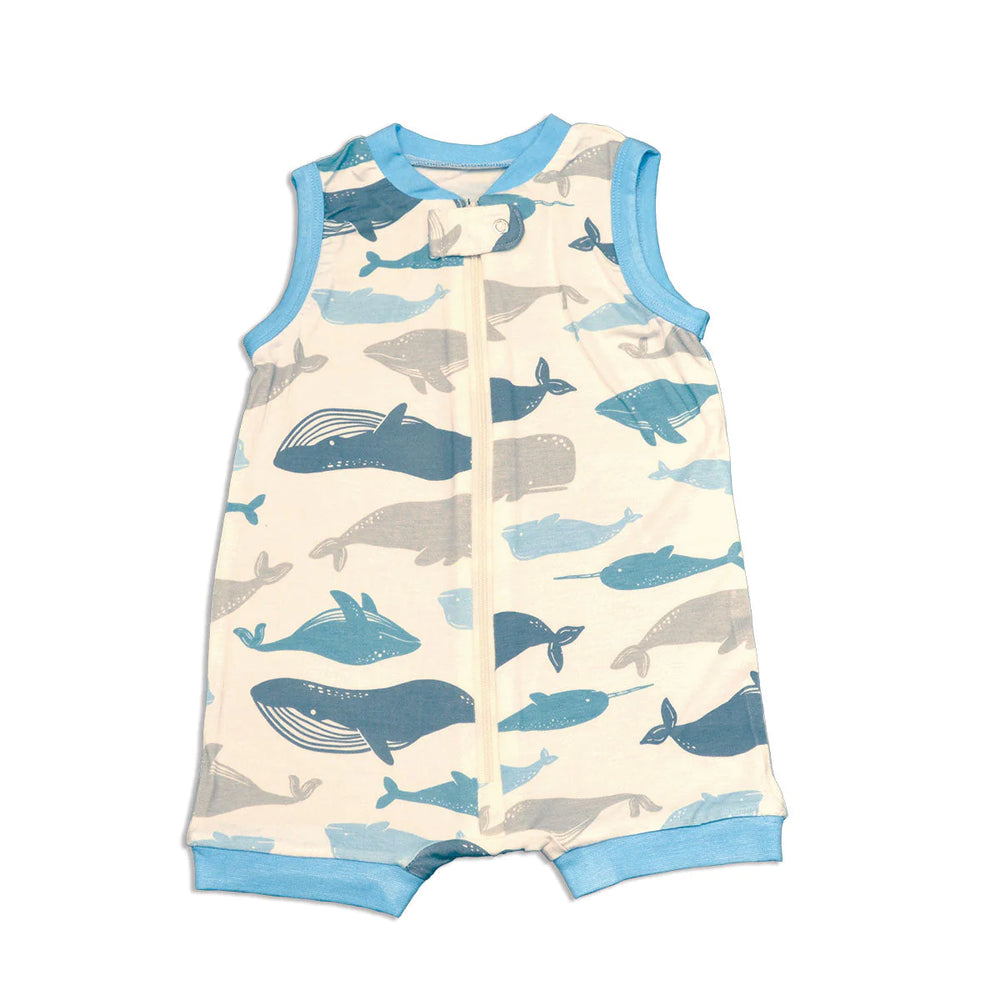 Bamboo Sleeveless Romper - Whale of a Time