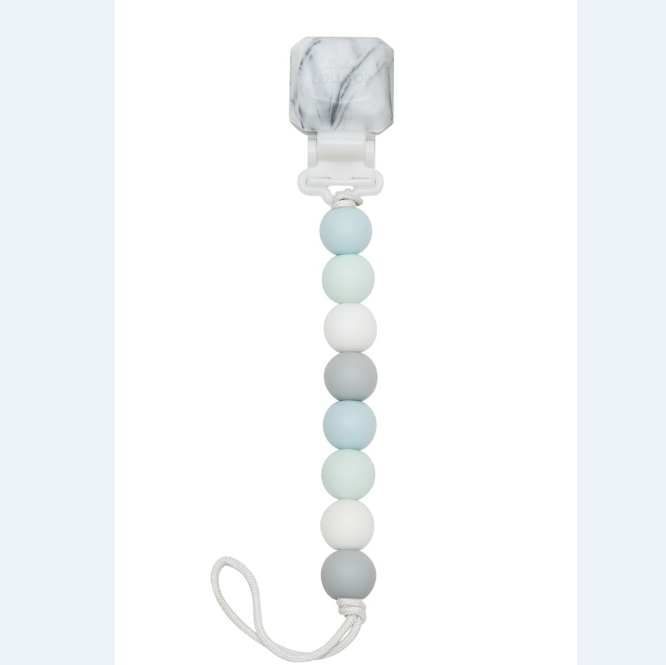 Loulou Lollipop Lolli Gem Pacifier Clip - Blue Mint