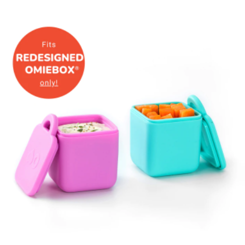 Omielife Silicone Dip Container - Pink/Teal