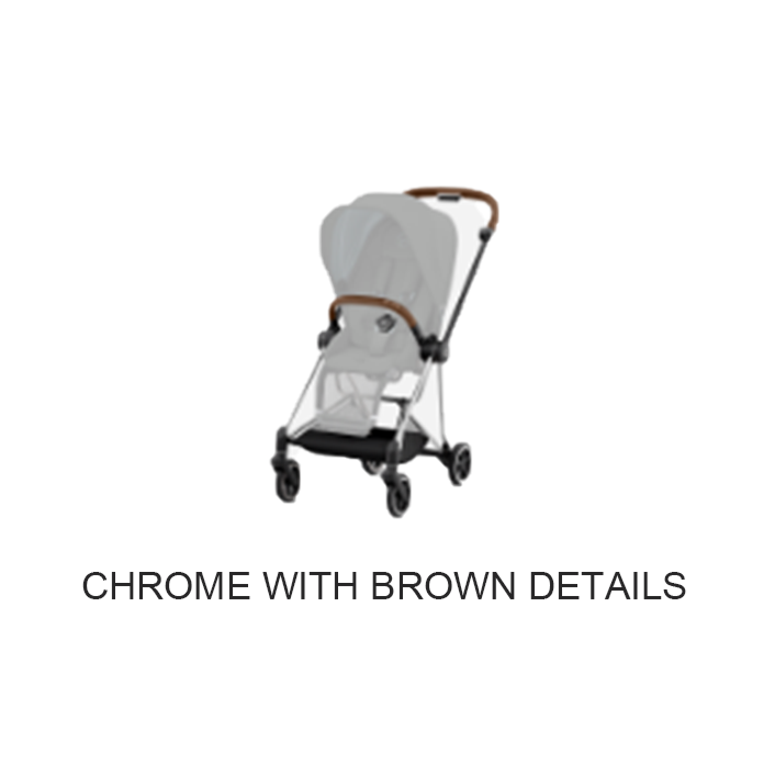 Cybex Mios3 - Chrome Brown Frame w/ Simply Flowers Pink Seat