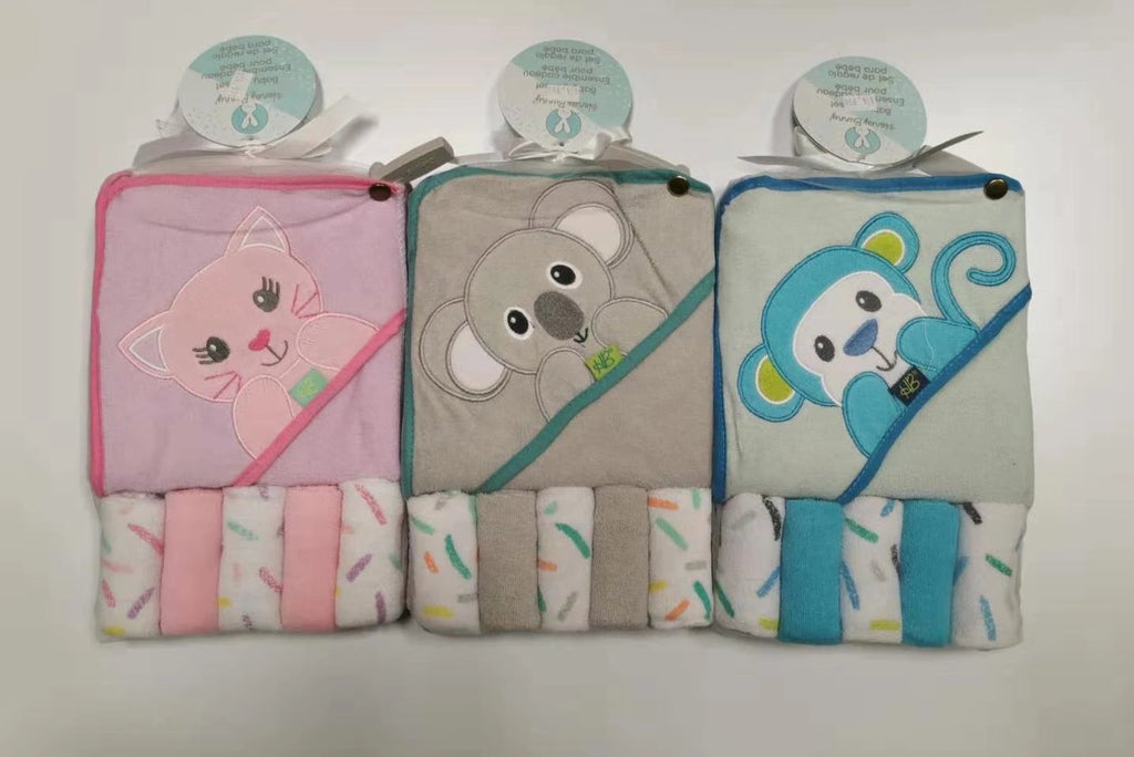 Honey Bunny Baby Bathtime Gift Set 6pc Assorted B3047