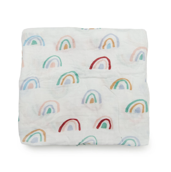 Loulou Lollipop Fitted Crib Sheet - Llama Rainbow