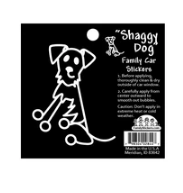 Family Car Stickers Black&White - Shaggy Dog