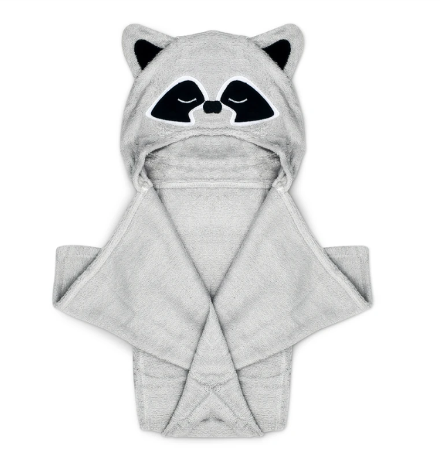 Natemia Bamboo Hooded Towel Raccoon