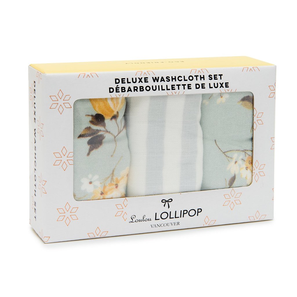 Loulou Lollipop Washcloth 3-pieces Set - Wild Rose