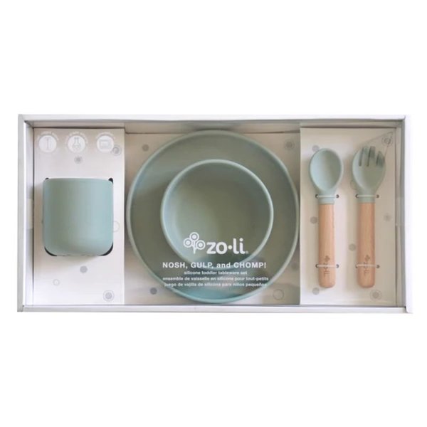 Zoli NOSH Silicone Feeding Set - Sage