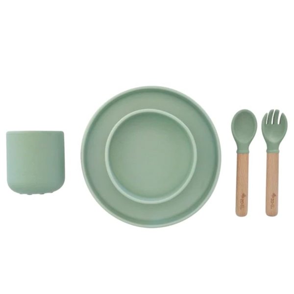 Zoli NOSH Silicone Feeding Set - Sage