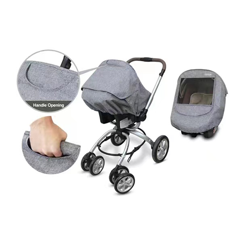 Manito Melange Infant Car Seat Weather Shield Black Grey MLCVI