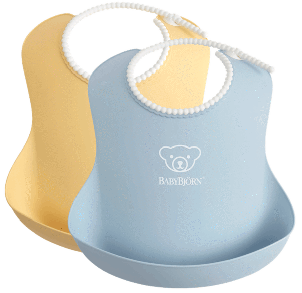Babybjorn Baby Bib Powder 2pk - Yellow/Blue